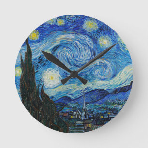 Vincent Van Gogh är Starry Natt Rund Klocka