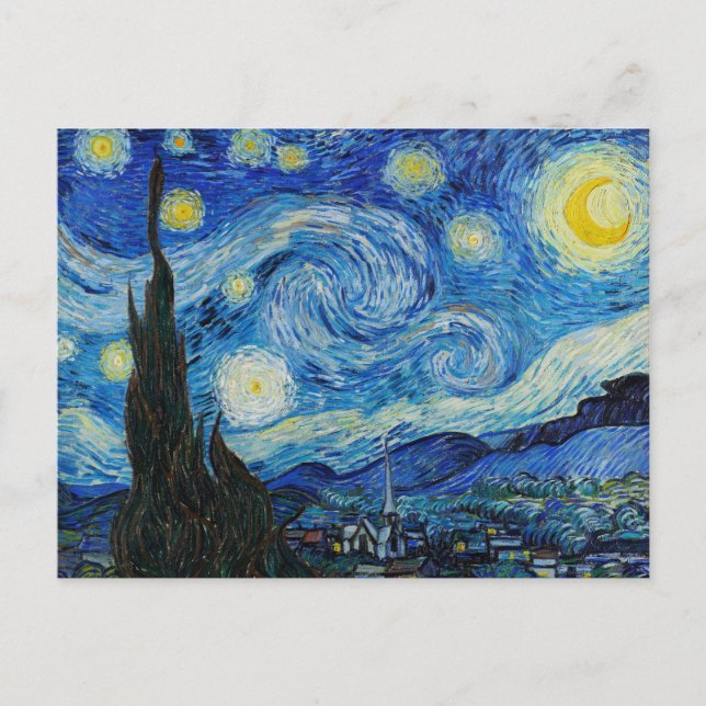 Vincent Van Gogh är Starry Natt Vykort (Framsida)