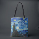 Vincent Van Gogh är Starry Night Tote Bag Tygkasse<br><div class="desc">Njut av Vincent Van Goghs skönhet i Starry Natt med den här högkvalitativa reproduktionen. Äger en biet av konsthistorik och låt Van Goghs mästerverk belysa era omgivningar.</div>