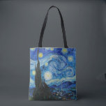 Vincent Van Gogh är Starry Night Tote Bag Tygkasse<br><div class="desc">Njut av Vincent Van Goghs skönhet i Starry Natt med den här högkvalitativa reproduktionen. Äger en biet av konsthistorik och låt Van Goghs mästerverk belysa era omgivningar.</div>