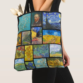 Vincent Van Gogh Art Gallery Collage AllOver Print Tygkasse