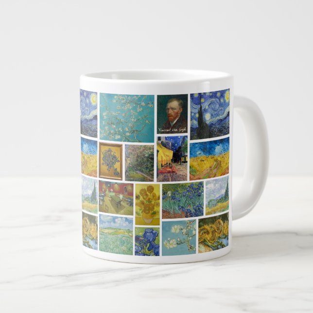 Vincent Van Gogh Art Gallery Collage Jumbo Mugg (Framsida höger)