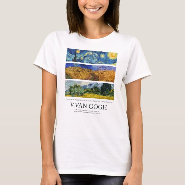 Vincent van Gogh Art Gogh Crewnacken T Shirt (Framsida)