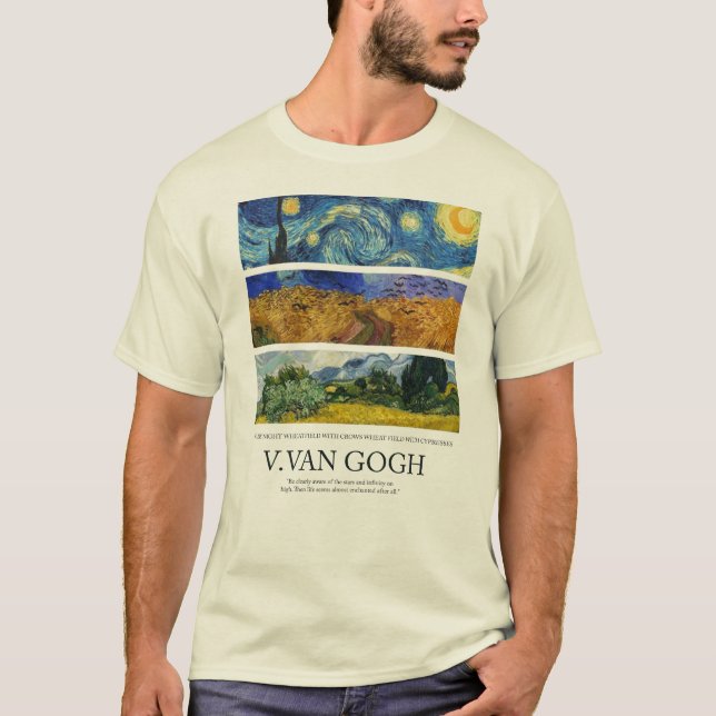 Vincent van Gogh Art Gogh Crewnacken T Shirt (Framsida)