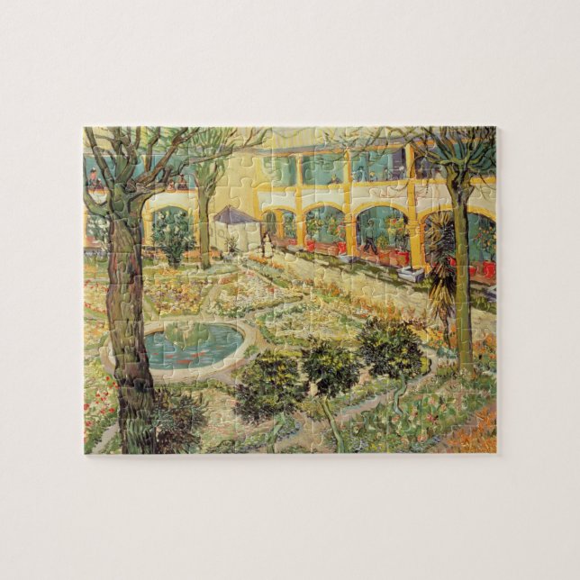 Vincent Van Gogh | asylträdgården på Arles Pussel (Horisontell)