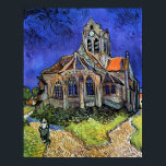 Vincent Van Gogh - Auvers kyrka Poster<br><div class="desc">Olja på canvas från 1890 målade Van Gogh upp detta efter att ha lämnat asyl på Saint-Rémy och flytta till Auvers-sur-Oise för behandling av Paul Gachet. Till skillnad från liknande butiker har Art Älskare Cafe klassiska konstverk med hög upplösning som har återställts omsorgsfullt, balanserat och retuscherat i färg för att...</div>
