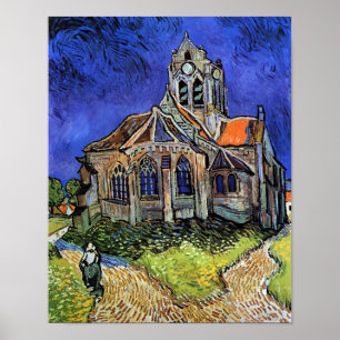 Vincent Van Gogh - Auvers kyrka Poster