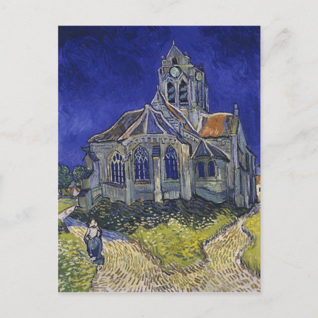 Vincent Van Gogh - Auvers kyrka Vykort (Framsida)