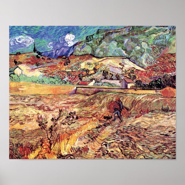 Vincent Van Gogh - Avslutet vete Fält Fine Art Poster (Framsidan)