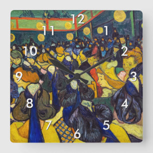 Vincent van Gogh - Ballrummet i Arles Fyrkantig Klocka