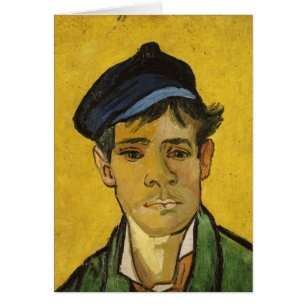 Vincent Van Gogh   barnman med en hatt, 1888 Hälsningskort