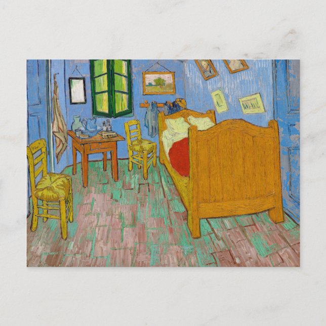 Vincent Van Gogh Bedroom. Impressionischrumskonst Vykort (Framsida)