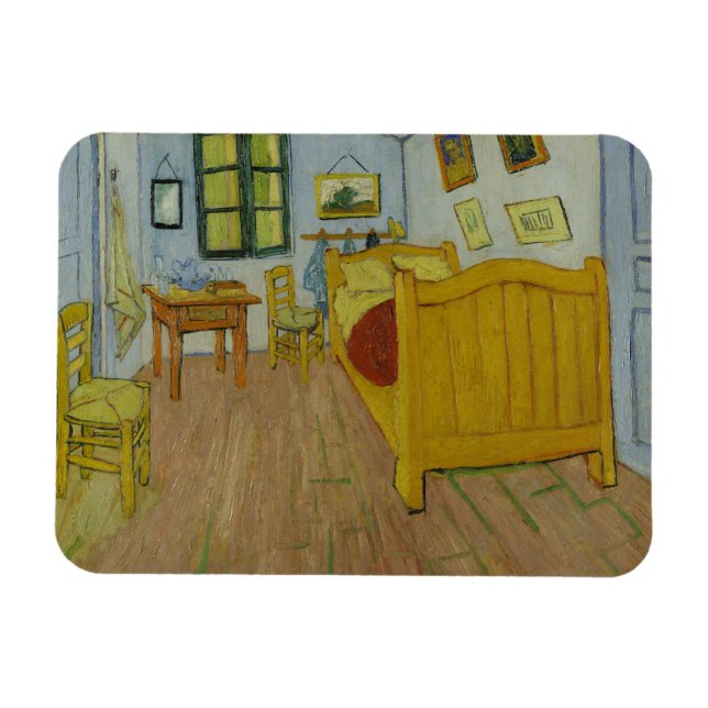 Vincent Van Gogh, Bedroom in Arles, 1:a versionen Magnet (Horisontell)