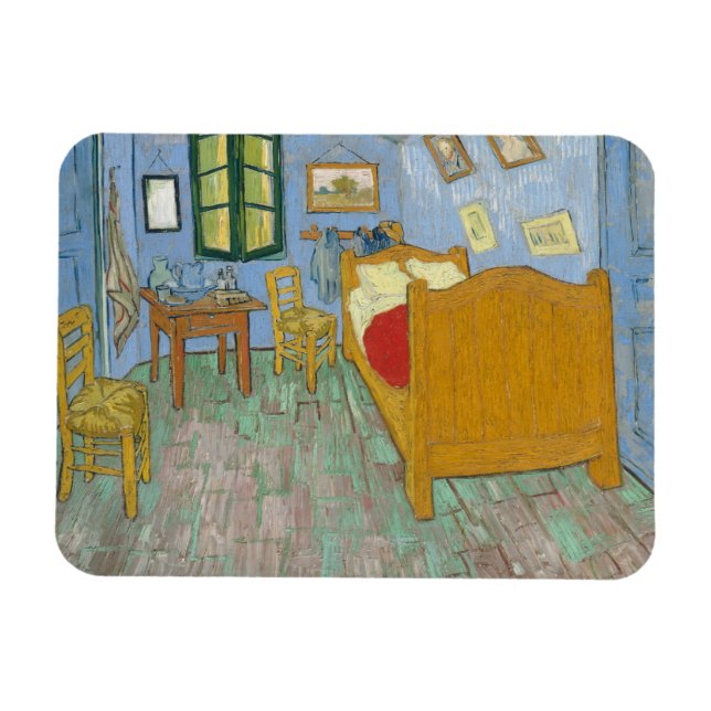Vincent Van Gogh, Bedroom in Arles, 2:a versionen Magnet (Horisontell)