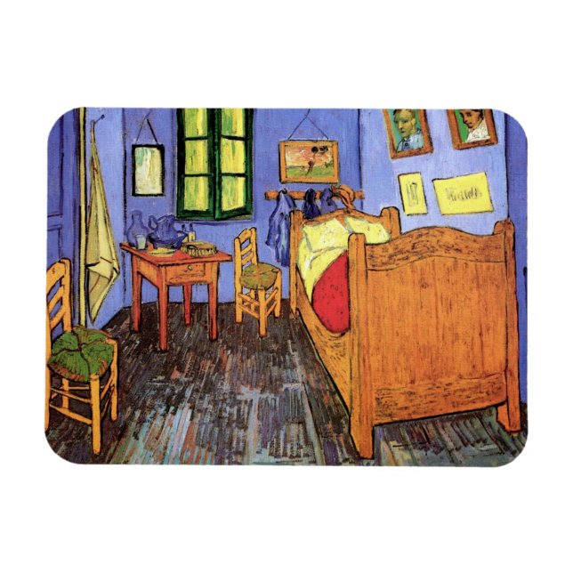 Vincent Van Gogh - Bedroom in Arles Fine Art Magnet (Horisontell)