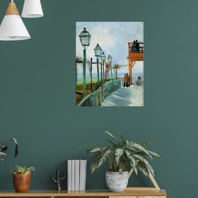 Vincent van Gogh, Belvedere Overlook Montmarte Poster (Vardagsrum 1)