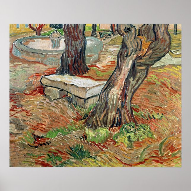 Vincent van Gogh | Bench vid Saint-Remy Poster (Framsidan)