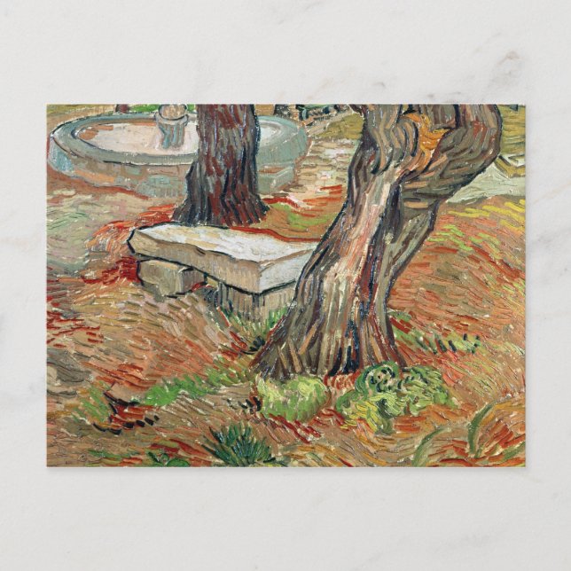 Vincent van Gogh | Bench vid Saint-Remy Vykort (Framsida)