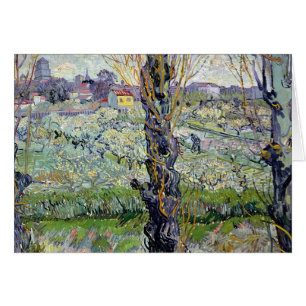 Vincent Van Gogh beskådar av Arles, 1889 Hälsningskort