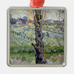 Vincent Van Gogh beskådar av Arles, 1889 Julgransprydnad Metall