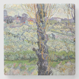 Vincent Van Gogh beskådar av Arles, 1889 Stenunderlägg