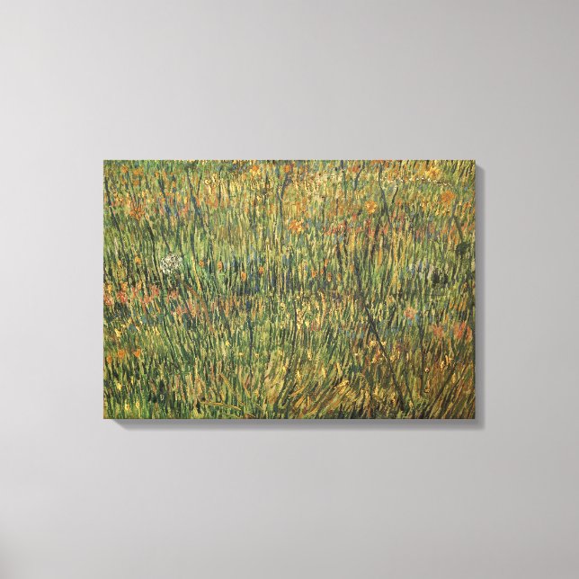 Vincent van Gogh - Betesmark i blom Canvastryck (Framsida)