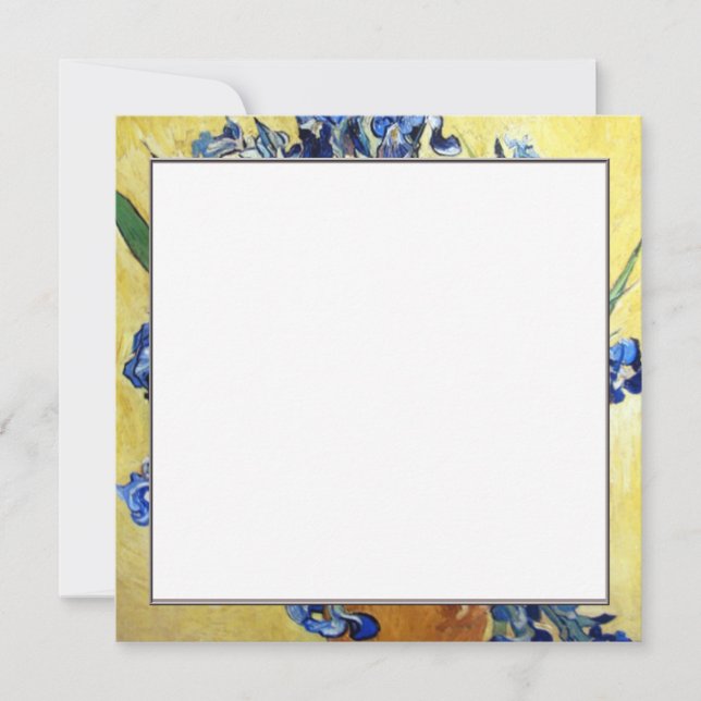 Vincent van Gogh, blå iris på gul bakgrund (Framsida)