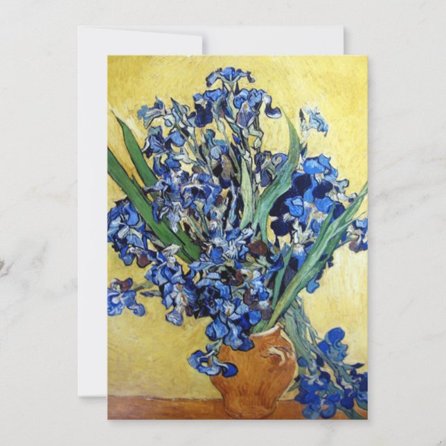 Vincent van Gogh, blå iris på gul bakgrund (Framsida)