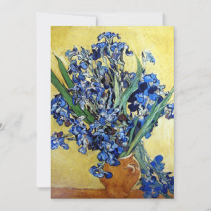 Vincent van Gogh, blå iris på gul bakgrund