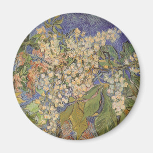 Vincent van Gogh - Blommande kastanjegrenar Magnet