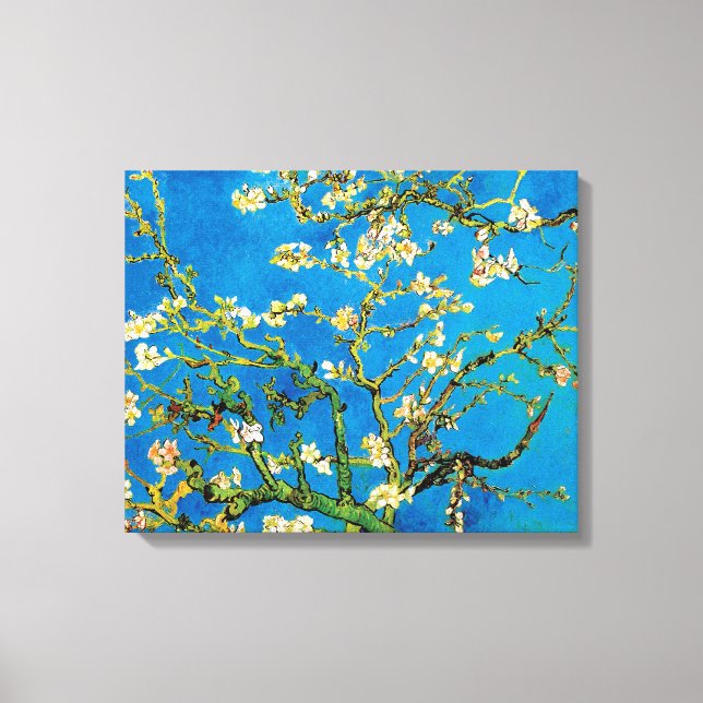Vincent Van Gogh - blommande mandelträd fint konst Canvastryck (Framsida)