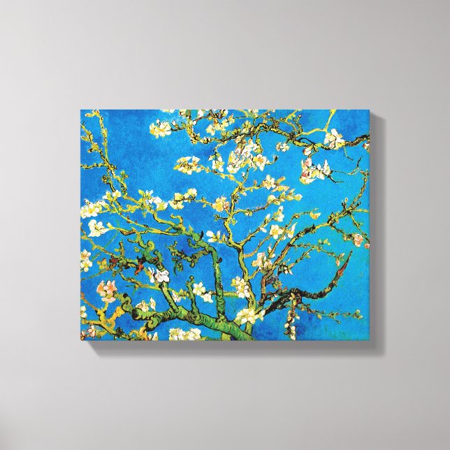 Vincent Van Gogh - blommande mandelträd fint konst Canvastryck (Framsida)
