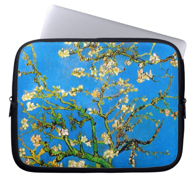 Vincent Van Gogh - blommande mandelträd fint konst Laptop Sleeve (Framsidan)