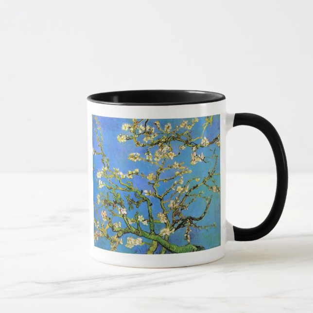 Vincent Van Gogh - Blommande mandelträd fint konst Mugg (Höger)
