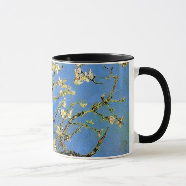 Vincent Van Gogh - Blommande mandelträd fint konst Mugg (Höger)