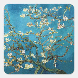 Vincent van Gogh, Blommande mandelträd Fyrkantigt Klistermärke