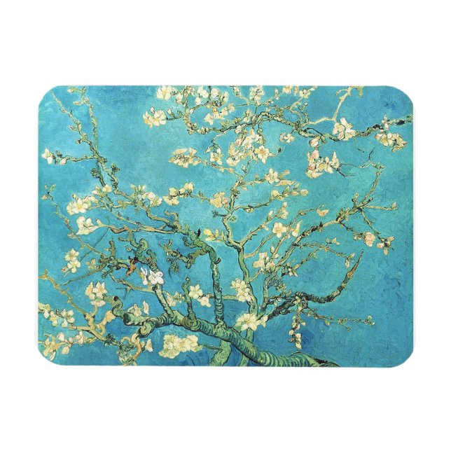 Vincent van Gogh Blommande mandelträd  Magnet (Horisontell)