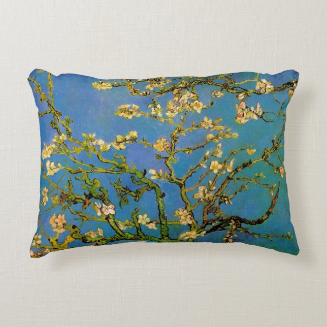 Vincent van Gogh - Blommande mandelträd Prydnadskudde (Framsidan)