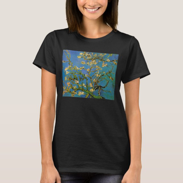 Vincent van Gogh - Blommande mandelträd Tee Shirt (Framsida)