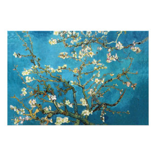 Vincent van Gogh, blommande mandelträd. Vintage Fototryck