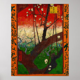 Vincent van Gogh - Blommande Plommonträd Poster