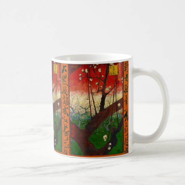 Vincent van Gogh - blommande plommonträdgård Kaffemugg (Höger)
