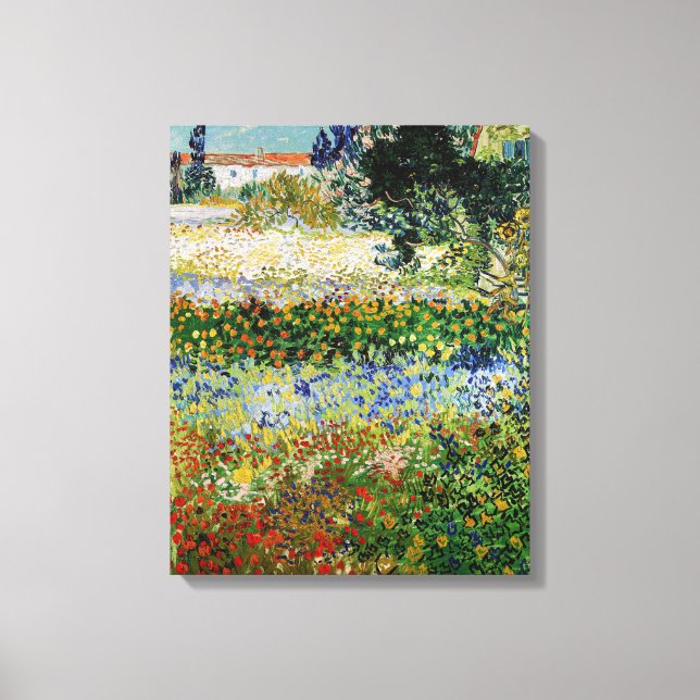 Vincent van Gogh - Blommande Trädgård Canvastryck (Framsida)