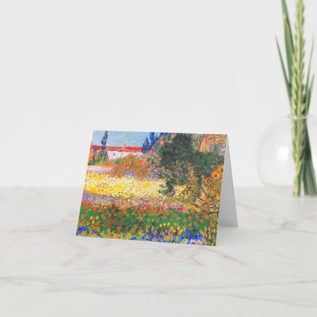 Vincent Van Gogh Blommande Trädgård Inbjudan (Framsida)