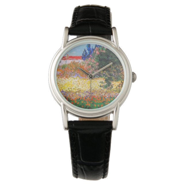 Vincent Van Gogh Blommar Garden Armbandsur (Framsida)