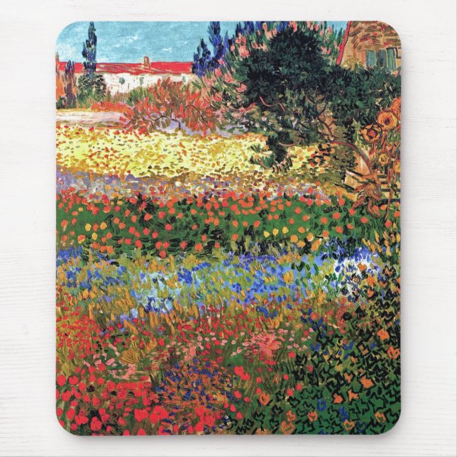 Vincent Van Gogh - Blommar Garden Fine Art Musmatta (Framsidan)