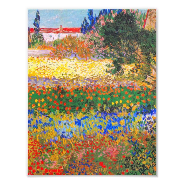 Vincent Van Gogh Blommar Garden Fototryck (Framsidan)