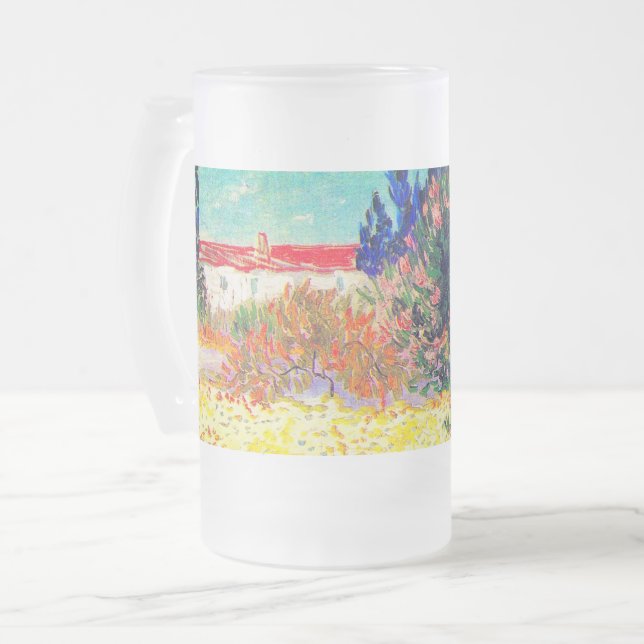 Vincent Van Gogh Blommar Garden Frostat Ölglas (Framsida vänster)