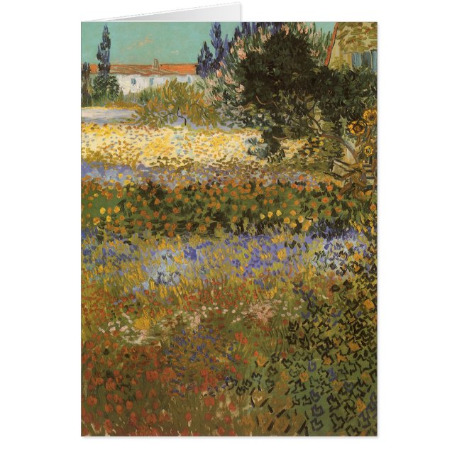 Vincent van Gogh - Blommar Garden Hälsningskort (Framsidan)