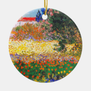Vincent Van Gogh Blommar Garden Julgransprydnad Keramik